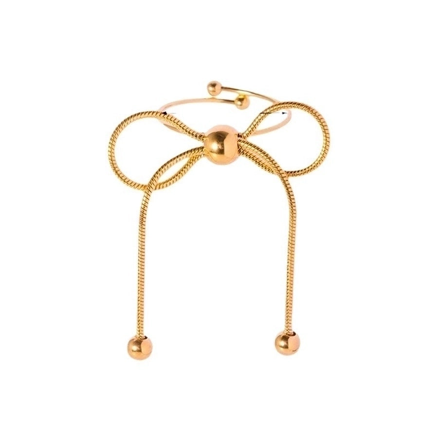 Jewelry Sweet Bow Knot Titanium Steel Plating Rings