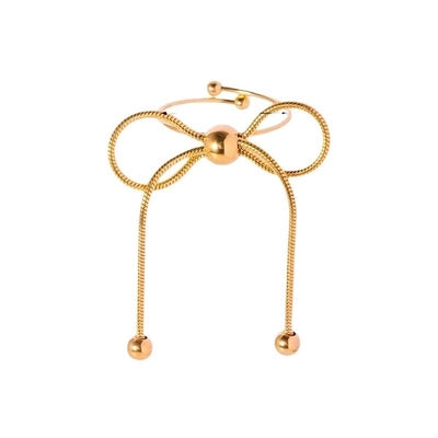 Jewelry Sweet Bow Knot Titanium Steel Plating Rings
