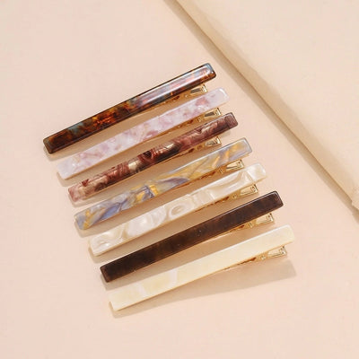 simple style solid color arylic stoving varnish hair clip