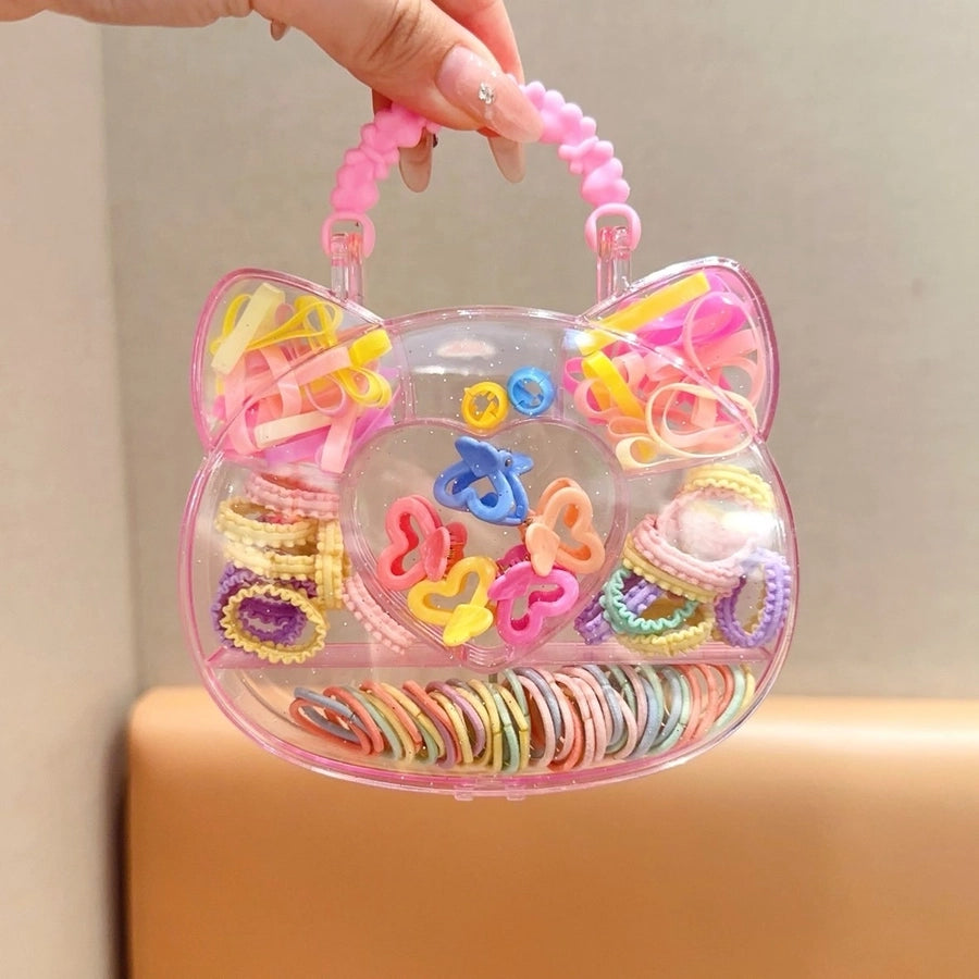 girl's cartoon style rabbit cartoon bow knot plastic hair clip hair tie