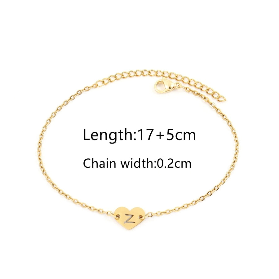 Elegant Simple Style Classic Style Letter 201 Stainless Steel 304 Stainless Steel Bracelets In Bulk