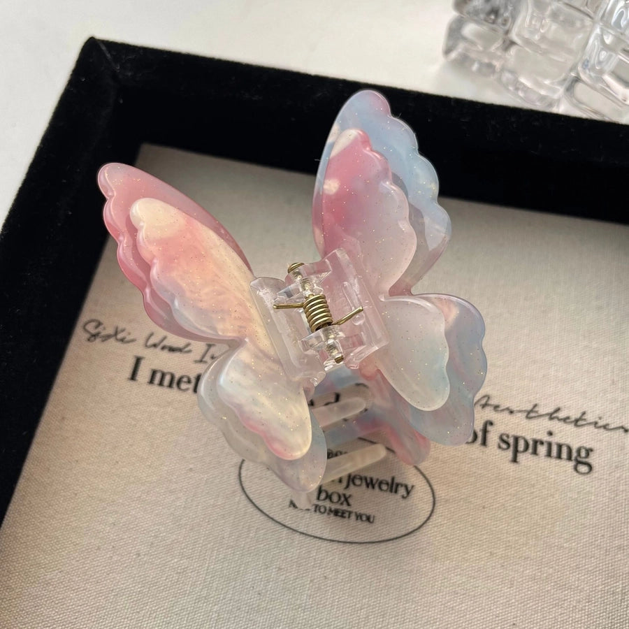 Women's Sweet Cool Style Butterfly Metal Plating Hair Claws