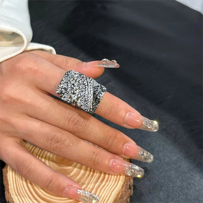 Jewelry Retro Simple Style Geometric 304 Stainless Steel Plating Open Rings