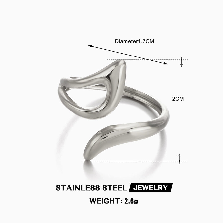 Jewelry IG Style Simple Style Lines 304 Stainless Steel 18K Gold Plated Polishing Rings