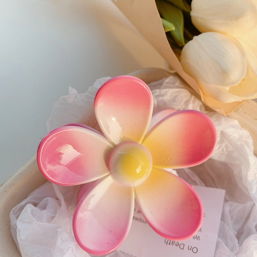 sweet flower plastic hair claws