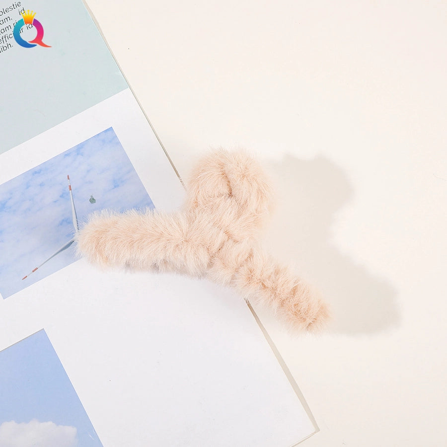 japanese style solid color plastic handmade hair claws 1 piece