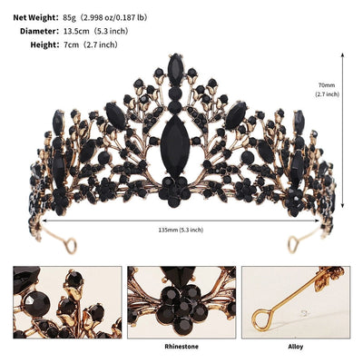 wedding crown vintage alloy diamond bridal crown baroque princess crown jewelry