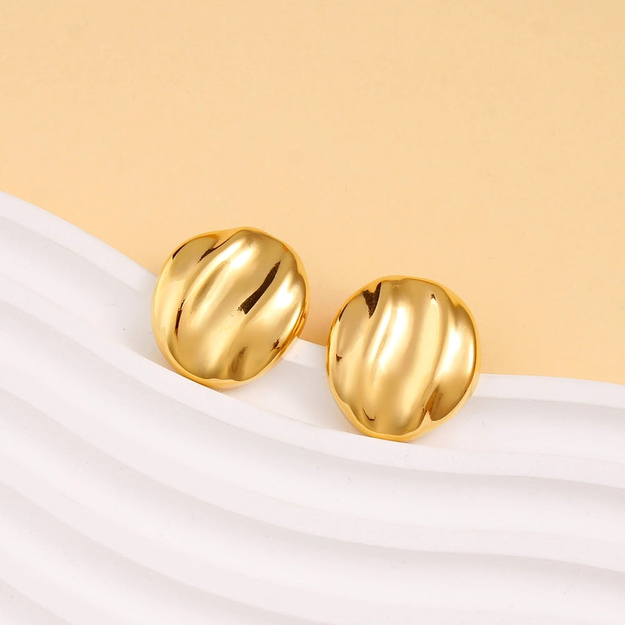 1 Pair Simple Style Classic Style Round 304 Stainless Steel 316 Stainless Steel  Ear Studs