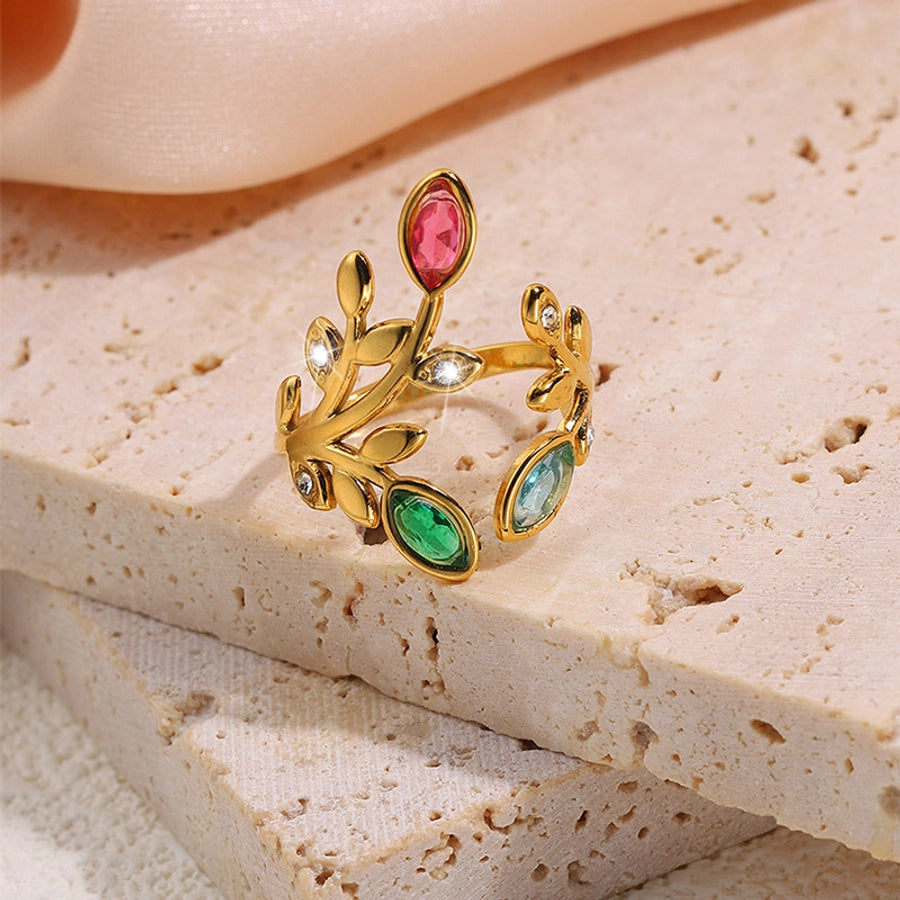 Jewelry Elegant Simple Style Shiny Geometric 304 Stainless Steel Open Rings