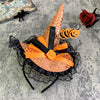 Women's Hip-Hop Funny Halloween Pattern Mixing Lace Hair Band