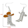 1 Pair Casual Simple Style Streetwear Boots Plating Copper Zircon Drop Earrings