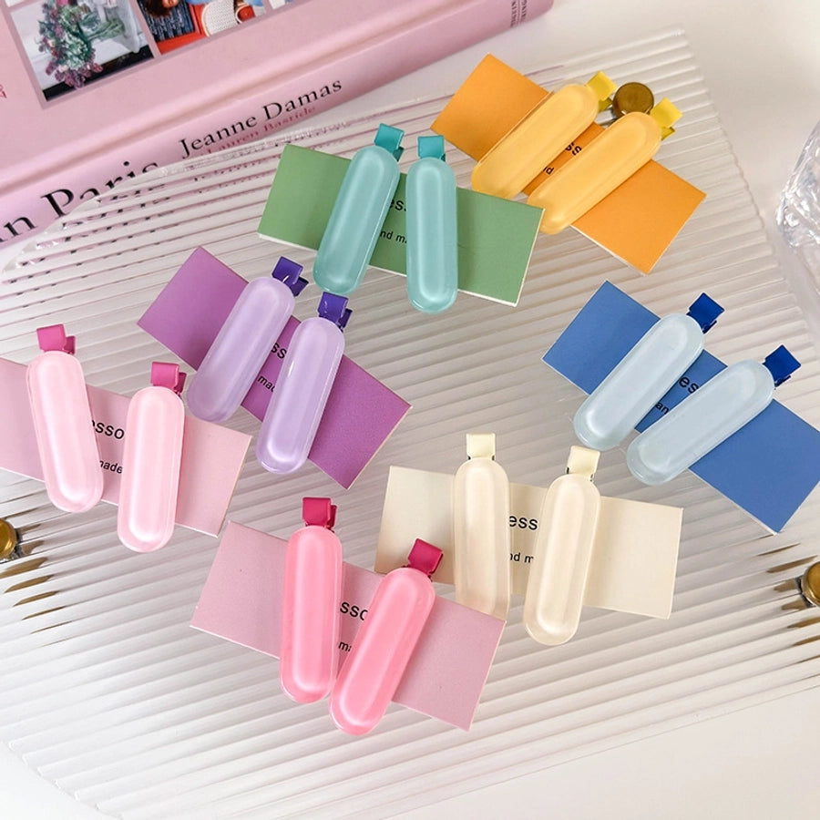 Women's Cute Vacation Sweet Solid Color Arylic Alloy Hair Clip