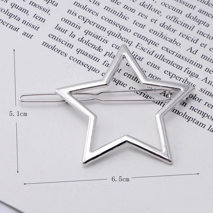 fashion geometric metal plating hair clip