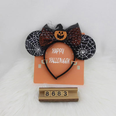 Women's Hip-Hop Funny Halloween Pattern Mixing Lace Hair Band