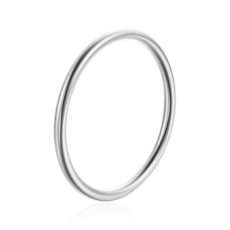 Simple Style Solid Color 304 Stainless Steel 18K Gold Plated Bangle In Bulk