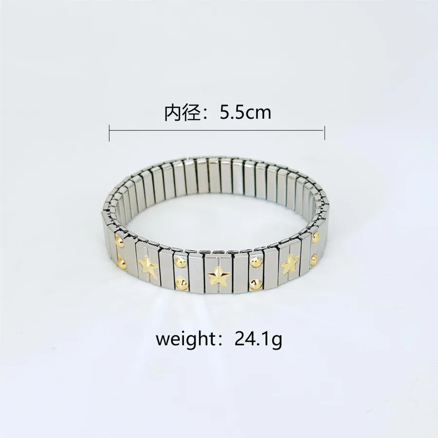 Modern Style Simple Style Classic Style Round Star 18K Gold Plated Silver Plated Pearl Zircon 316 Stainless Steel  Zinc alloy  Chain & Link Bracelets Wholesale
