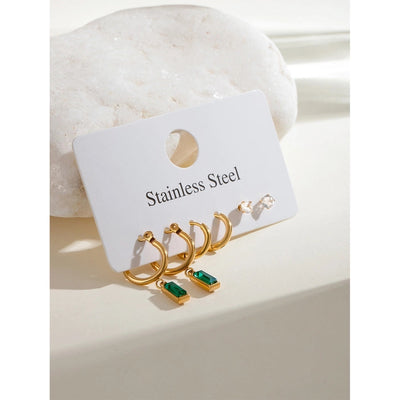 1 Set Simple Style Classic Style Geometric 304 Stainless Steel Earrings