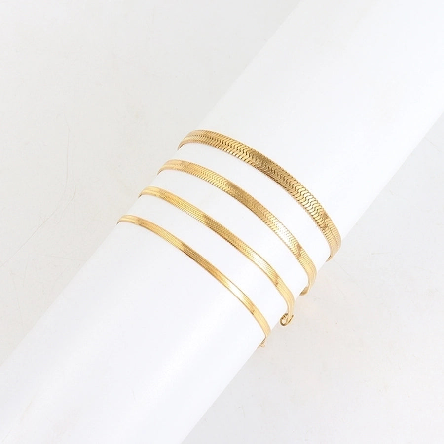 Elegant Simple Style Classic Style Chains Print 201 Stainless Steel Bracelets In Bulk