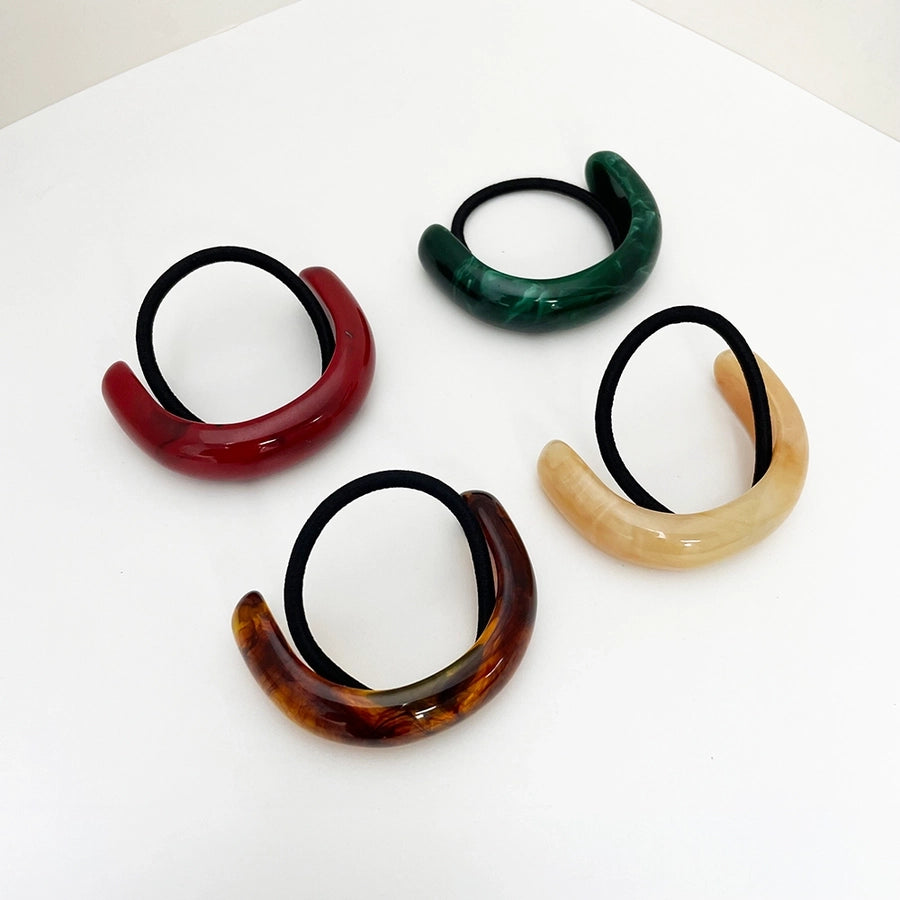 Women's Casual Classical Vintage Style U Shape Resin Hair Tie