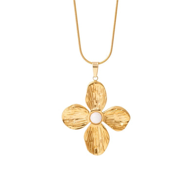 Jewelry Glam Lady Sexy Four Leaf Clover 304 Stainless Steel 316 Stainless Steel  Pendant Necklace