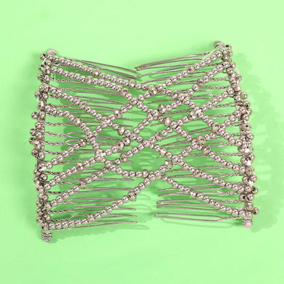 fashion geometric alloy resin seed bead hair combs 1 piece