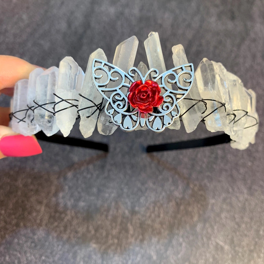 simple style flower crystal inlay crystal hair band