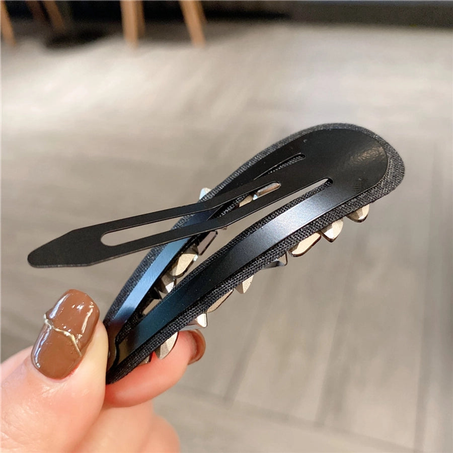 women's shiny water droplets rectangle rhinestone hair clip