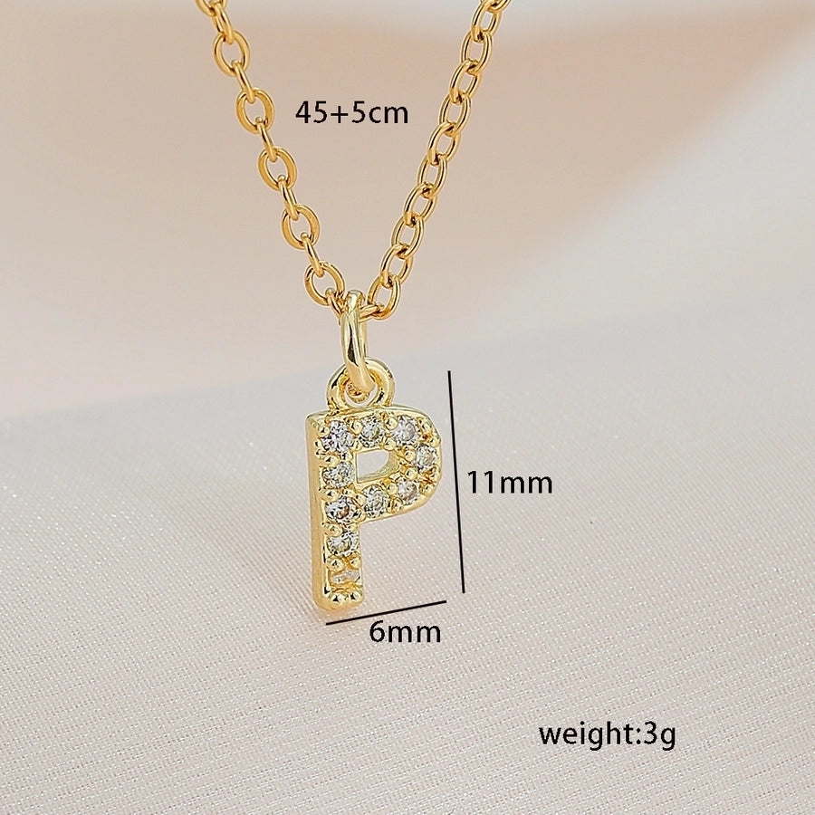Jewelry Basic Retro Classic Style Letter 304 Stainless Steel Copper Pendant Necklace
