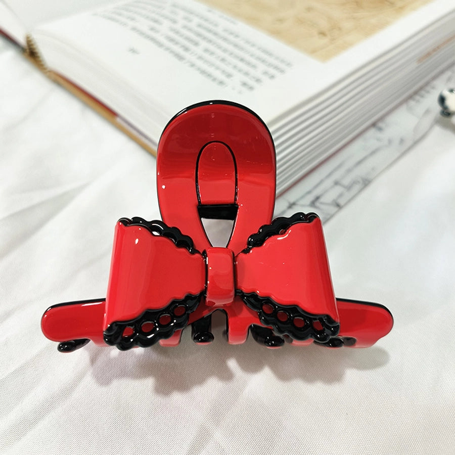Women's Casual Simple Style Streetwear Geometric Bow Knot Acetic acid sheets Handmade Hair Claws