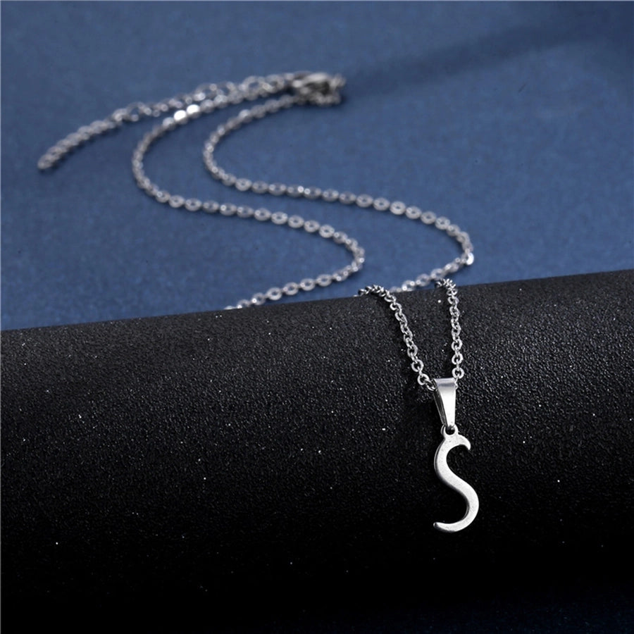 Jewelry Casual Simple Style Classic Style Letter 201 Stainless Steel Silver Plated Hollow Out Pendant Necklace