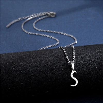 Jewelry Casual Simple Style Classic Style Letter 201 Stainless Steel Silver Plated Hollow Out Pendant Necklace