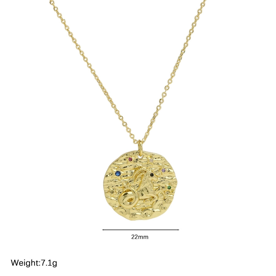 Brass Plating Constellation Pendant Necklace
