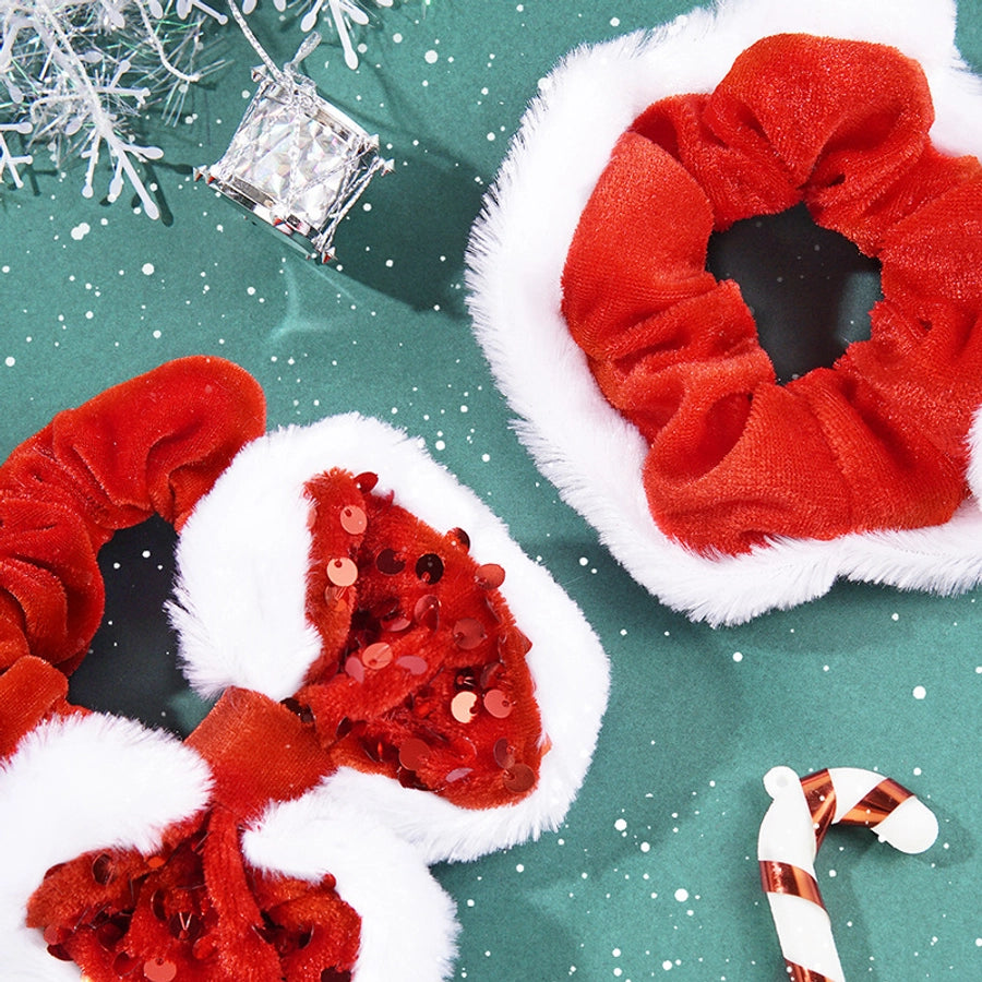 Christmas Christmas Classic Style Streetwear Women's Bow Knot Flannel Hair Tie