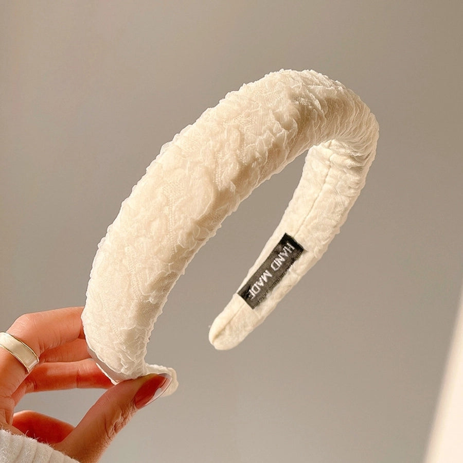 simple style solid color cloth handmade hair band 1 piece