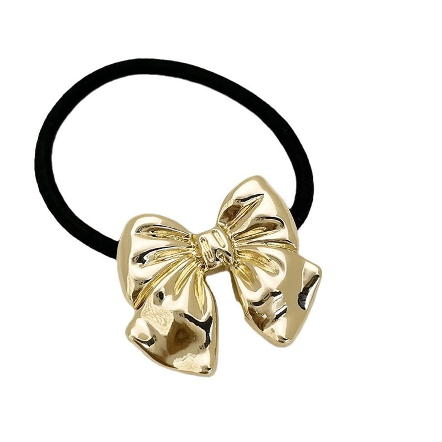 Women's Lady Bow Knot Alloy Plating Hair Tie