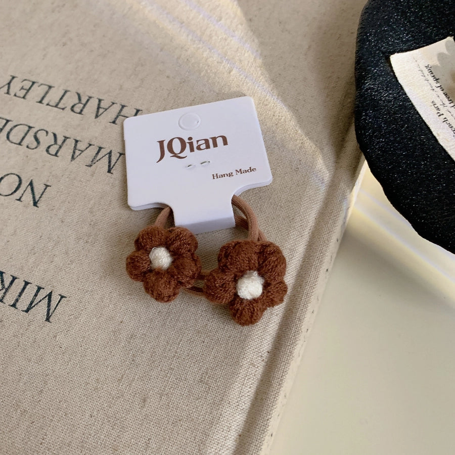 Milk Coffee New Autumn and Winter Cute Flower Hair Clip Hairpin Side Shredded Hair Bangs Clip Children's Hair String Hair Accessories Headdress for Women