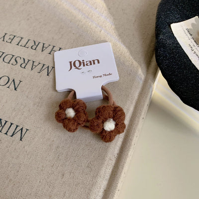 Milk Coffee New Autumn and Winter Cute Flower Hair Clip Hairpin Side Shredded Hair Bangs Clip Children's Hair String Hair Accessories Headdress for Women