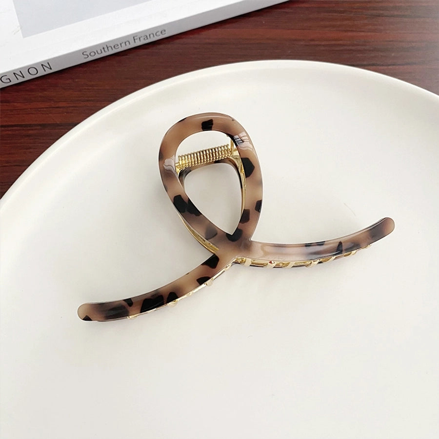 simple style color block alloy hair claws