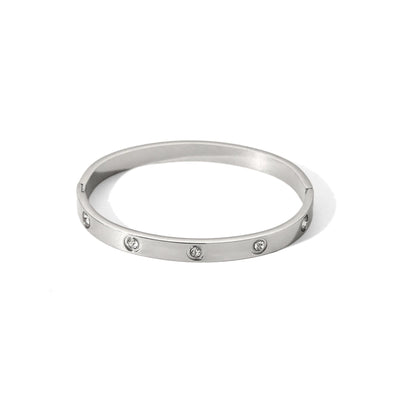 Jewelry IG Style Casual French Style Geometric 304 Stainless Steel Titanium Steel Zircon 18K Gold Plated Rings Bracelets