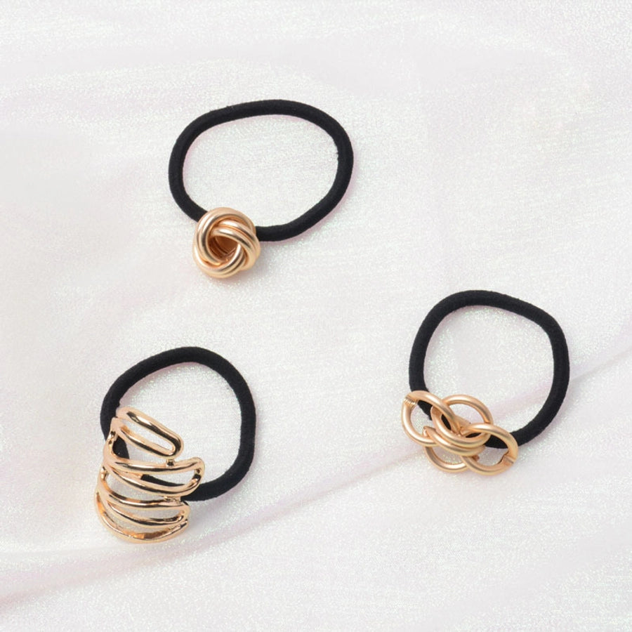 Women's Simple Style Color Block Alloy Plating Hair Tie