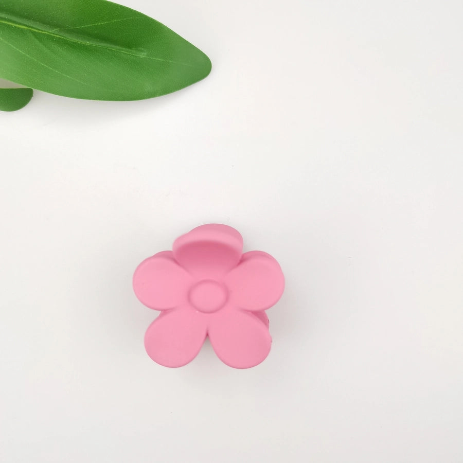 cute korean style flower plastic resin stoving varnish hair claws