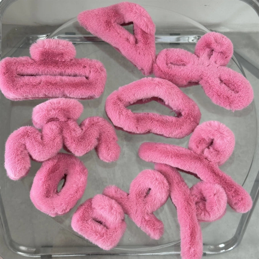 simple style solid color cloth hair claws