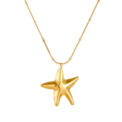Jewelry Casual Vintage Style Starfish 304 Stainless Steel Pendant Necklace