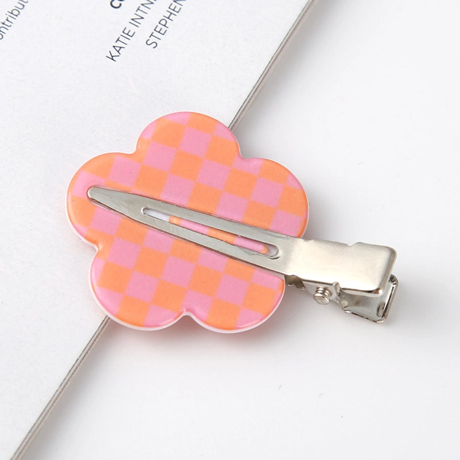 fashion ditsy floral arylic stoving varnish hair clip 1 piece