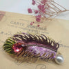 Women's Simple Style Classic Style Feather Zinc alloy Inlay Rhinestones Hair Clip
