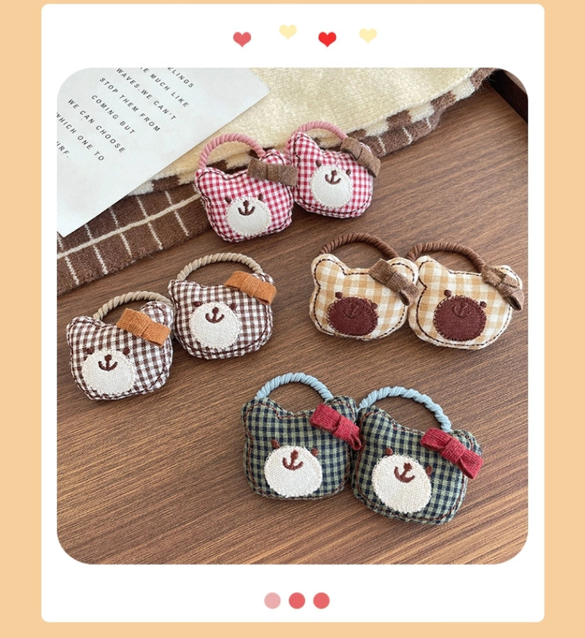 Cute Women's Girl'S Bear Cloth Hair Tie