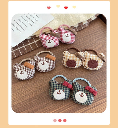 Cute Women's Girl'S Bear Cloth Hair Tie
