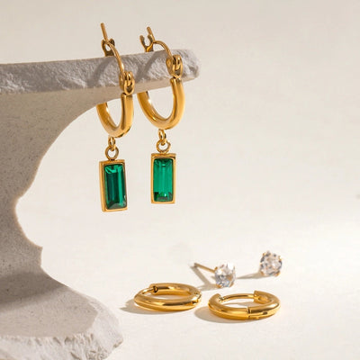 1 Set Simple Style Classic Style Geometric 304 Stainless Steel Earrings