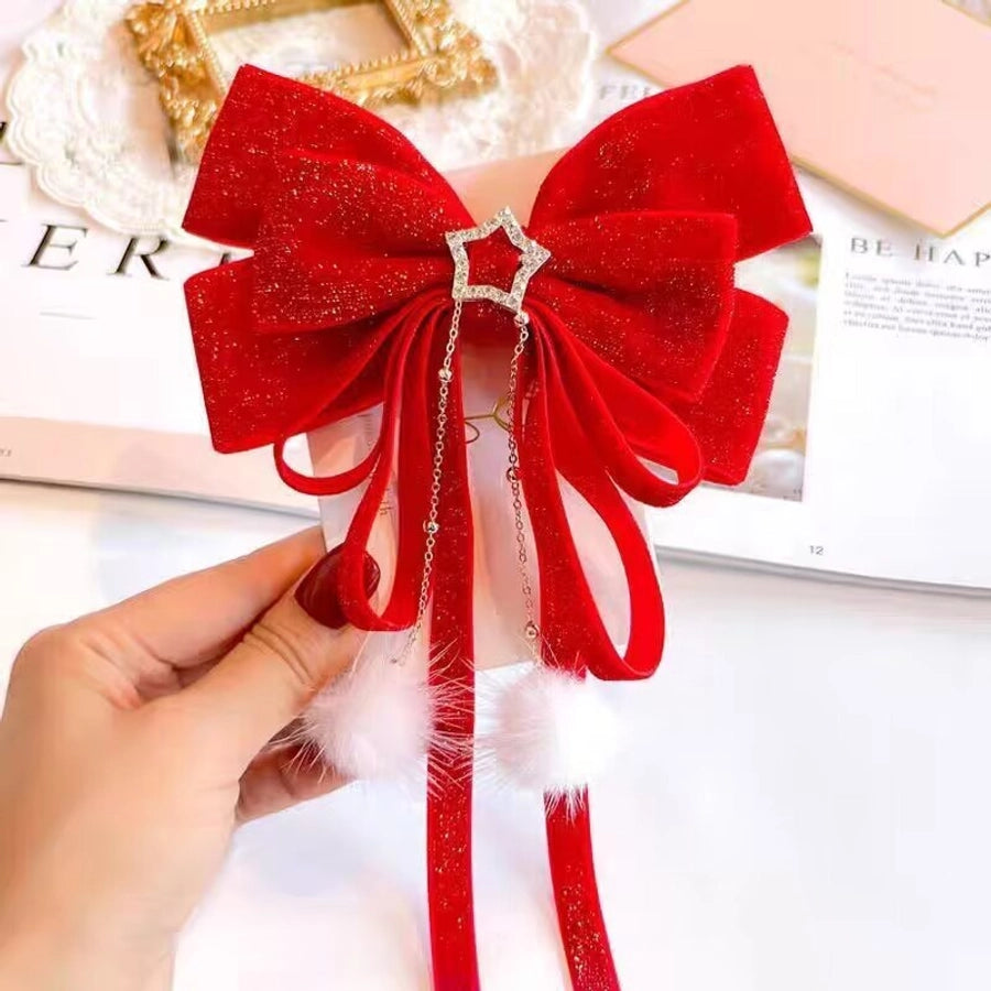 sweet bow knot cloth hair clip