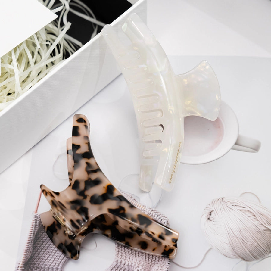 French Acetic Acid Curved Grab Clip Leopard Print Large Hair Hair Clip High-grade Female Hair Grab Hot Selling Accessories Yiwu Hair Accessories